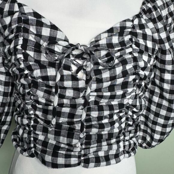 Kirious Los Angeles Black and White Womans Large Checkered Top - Picture 10 of 12